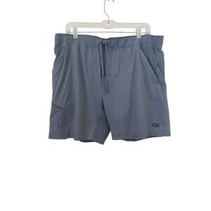 Outdoor Research Men's Gray Shorts Size XL Elastic Waist Belted Cargo Pocket